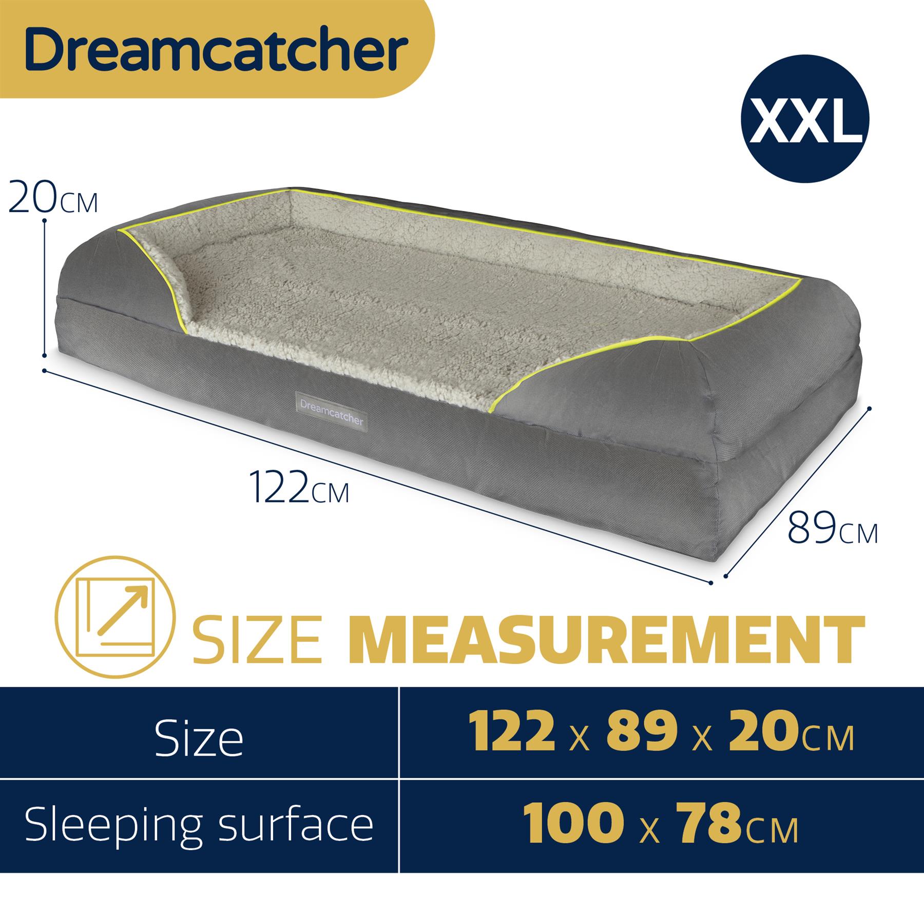 Dreamcatcher Luxury Dog Bed Orthopaedic Cooling Memory Foam Washable Large Pet - Picture 46 of 47