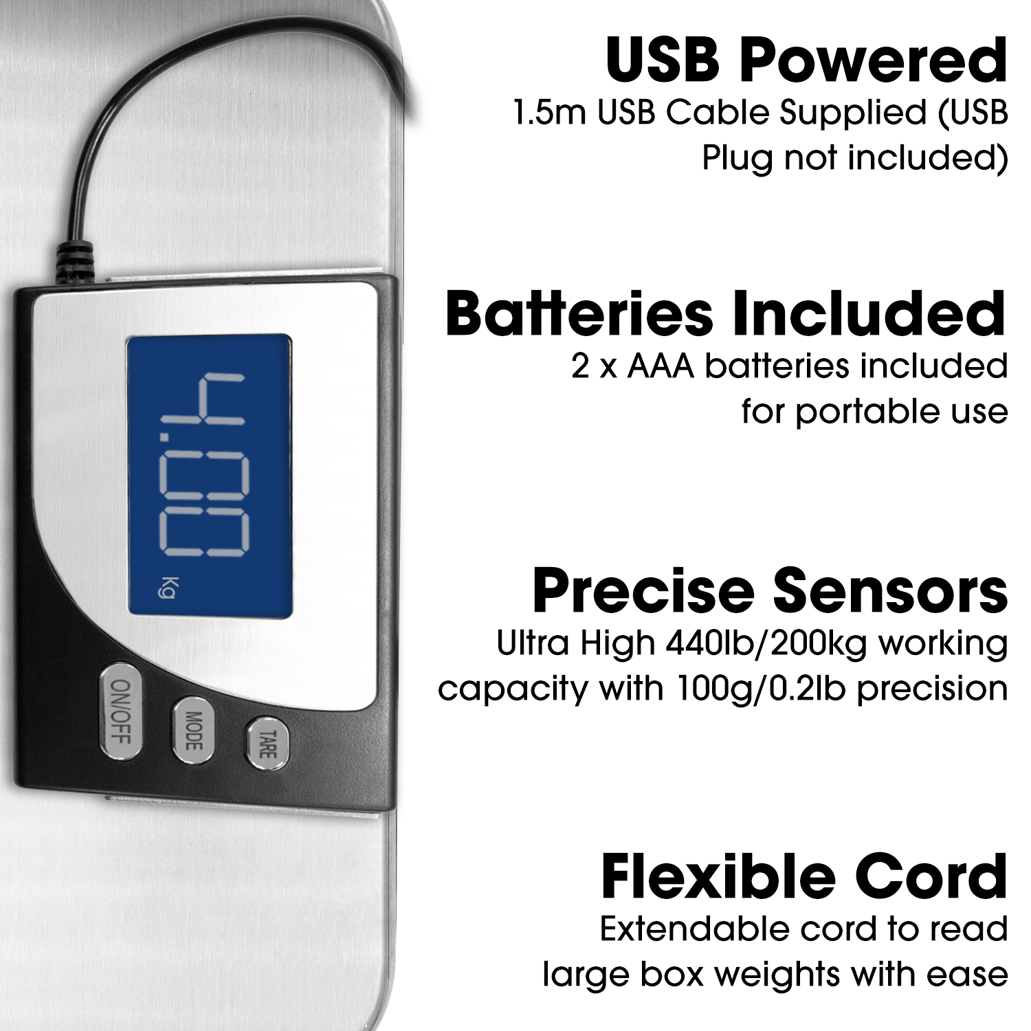 PROFESSIONAL 200KG HEAVY DUTY POSTAL DIGITAL PARCEL SCALES WEIGHING