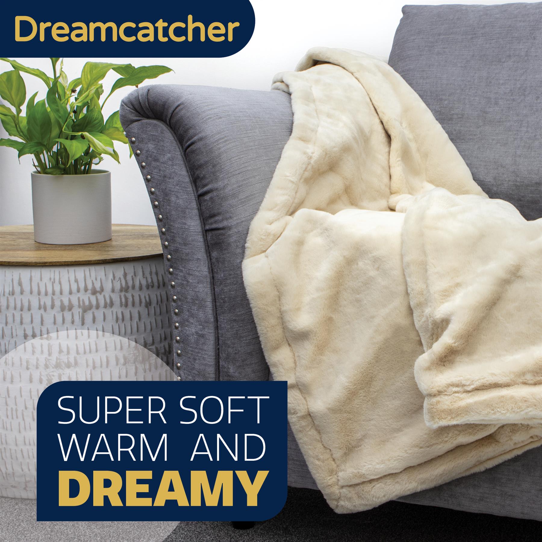 Dreamcatcher Blanket Throw Faux Fur Warm Fleece Over Bed Sofa Travel 160x130cm - Picture 56 of 57