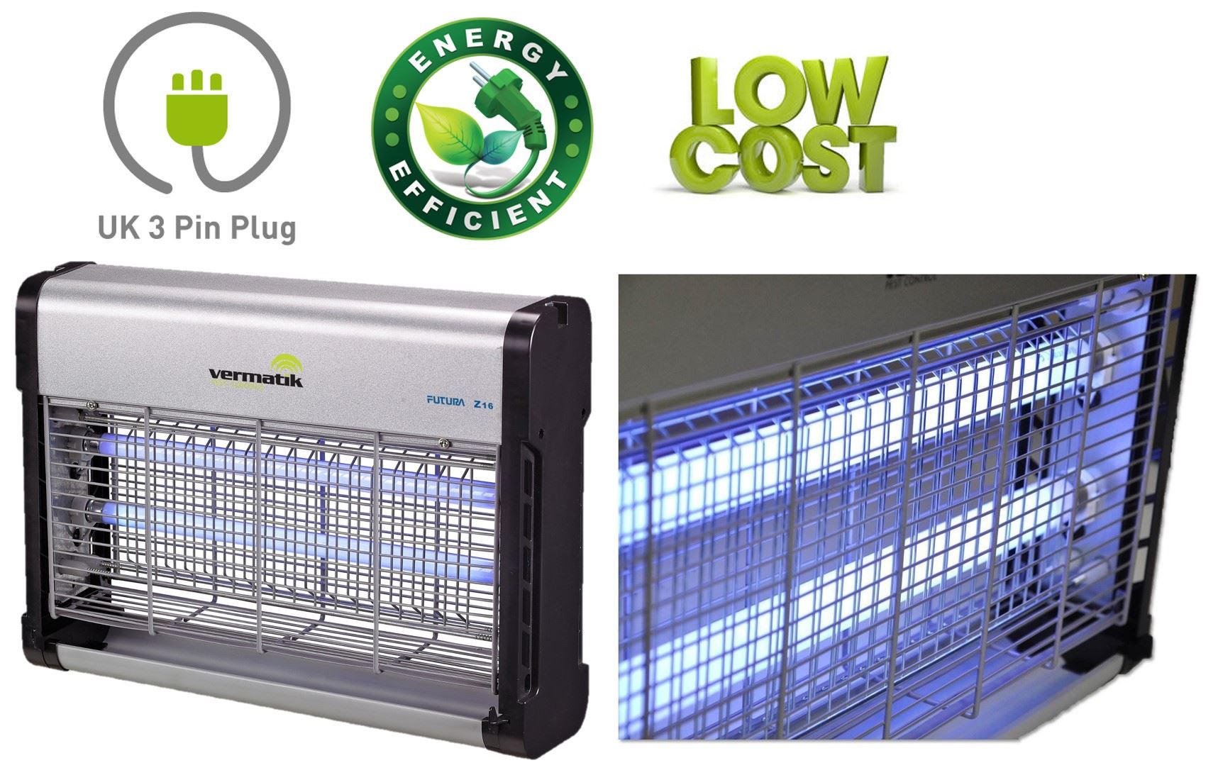 16W BUG FLY Killer Uv Zapper Restaurant Cafe Kitchen Food Catering Shop