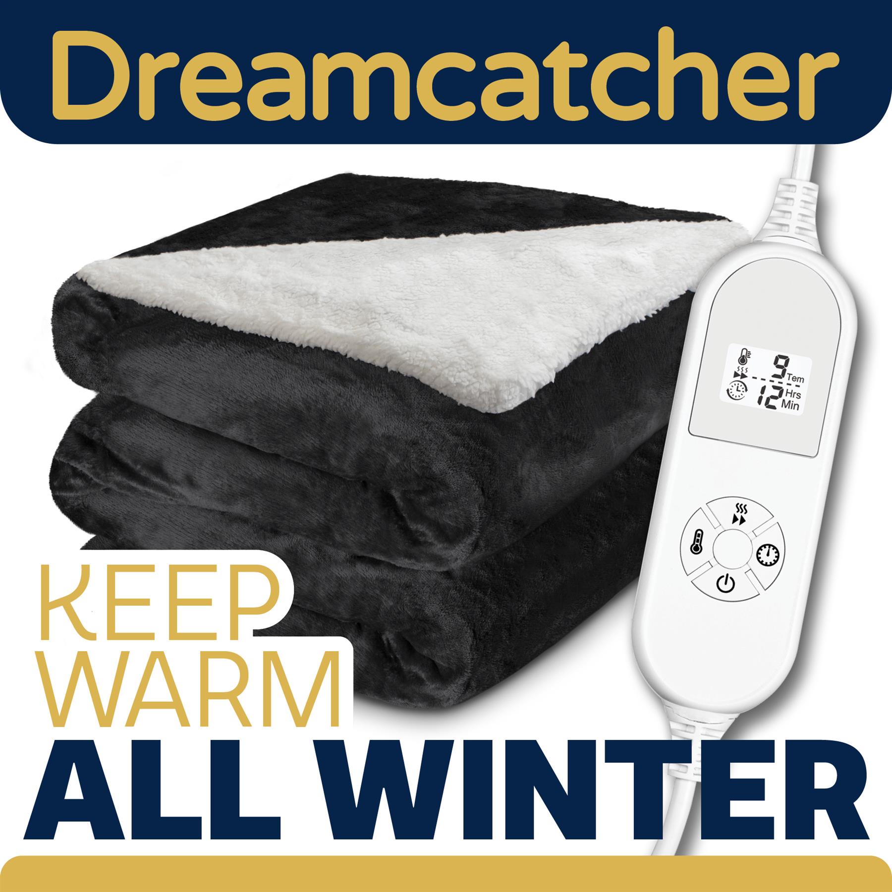 Electric Heated Throw Large Fleece Warm Blanket Washable Timer & Heat Settings - Picture 31 of 32