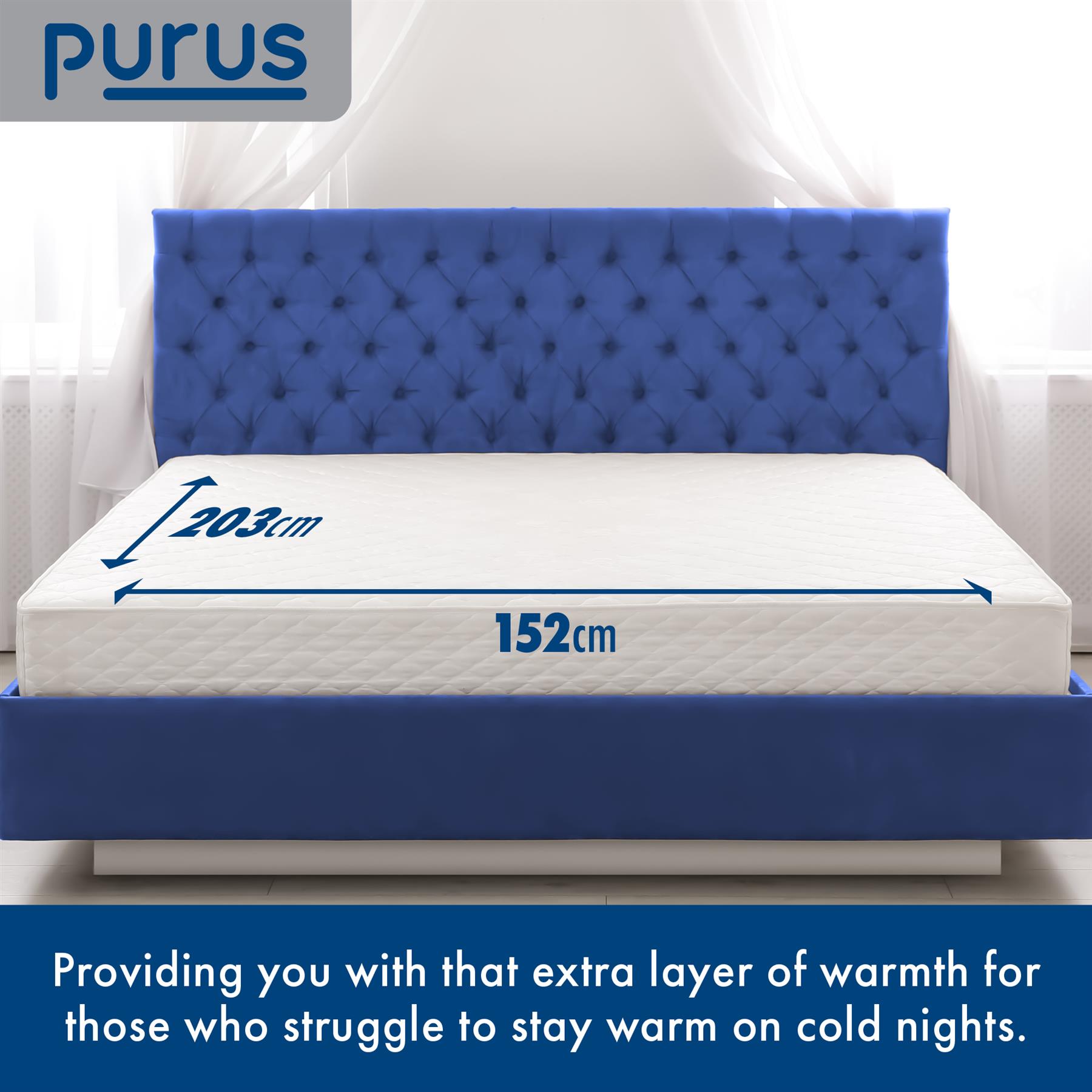 Purus Electric Under Blanket Heated Bed Cover Single Double King Super King - Picture 28 of 39