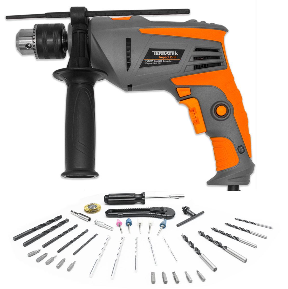 800W HAMMER DRILL ELECTRIC IMPACT CORDED WITH BITS eBay