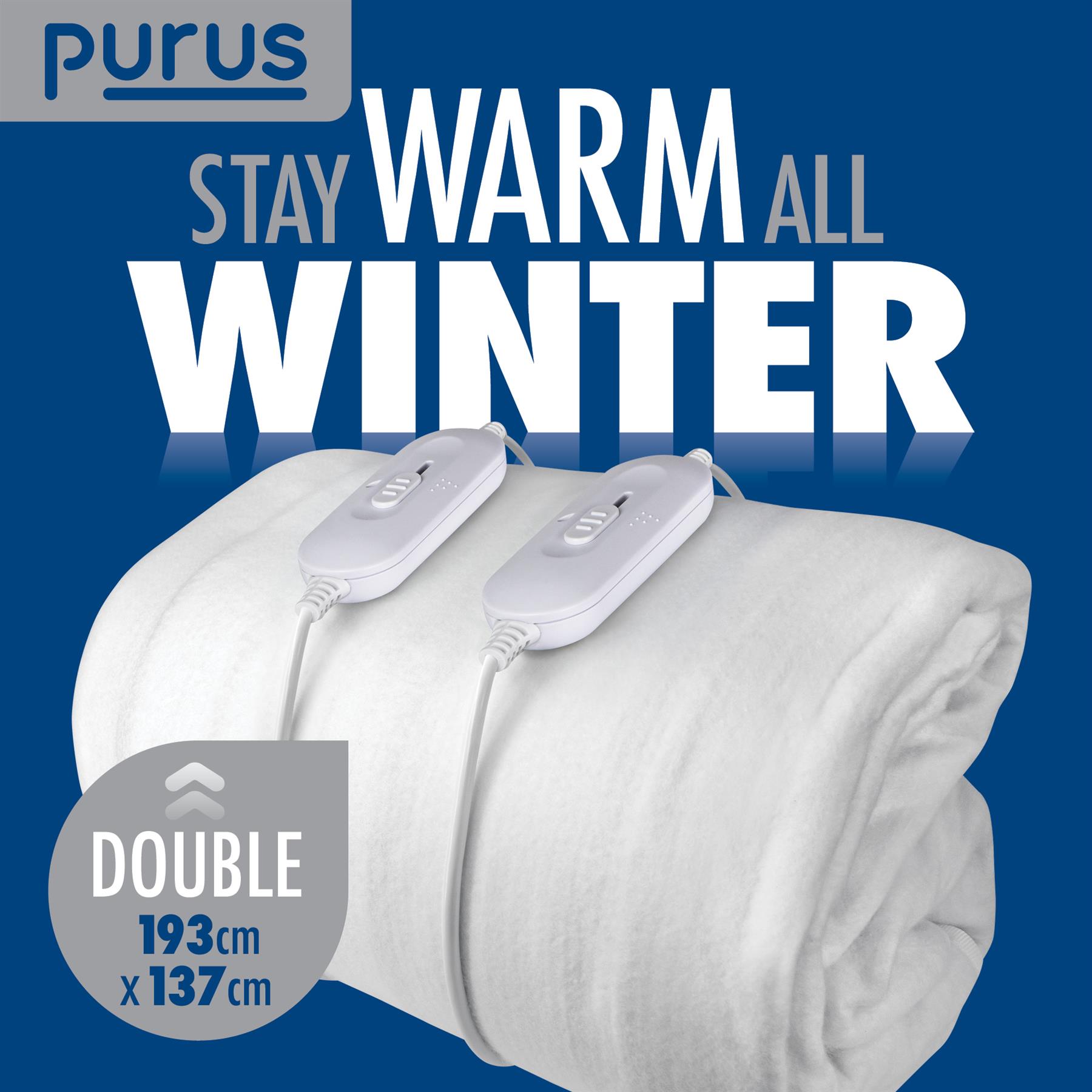 Purus Electric Under Blanket Heated Bed Cover Single Double King Super King - Picture 17 of 39