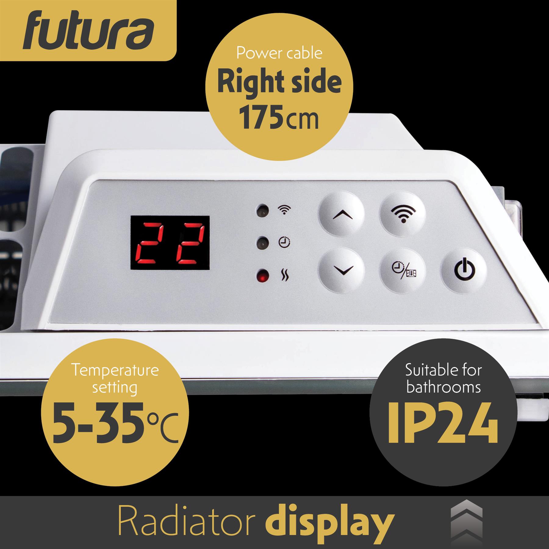 WIFI Electric Panel Heater Wall Mounted or Portable Heater Timer & Thermostat - Picture 8 of 55