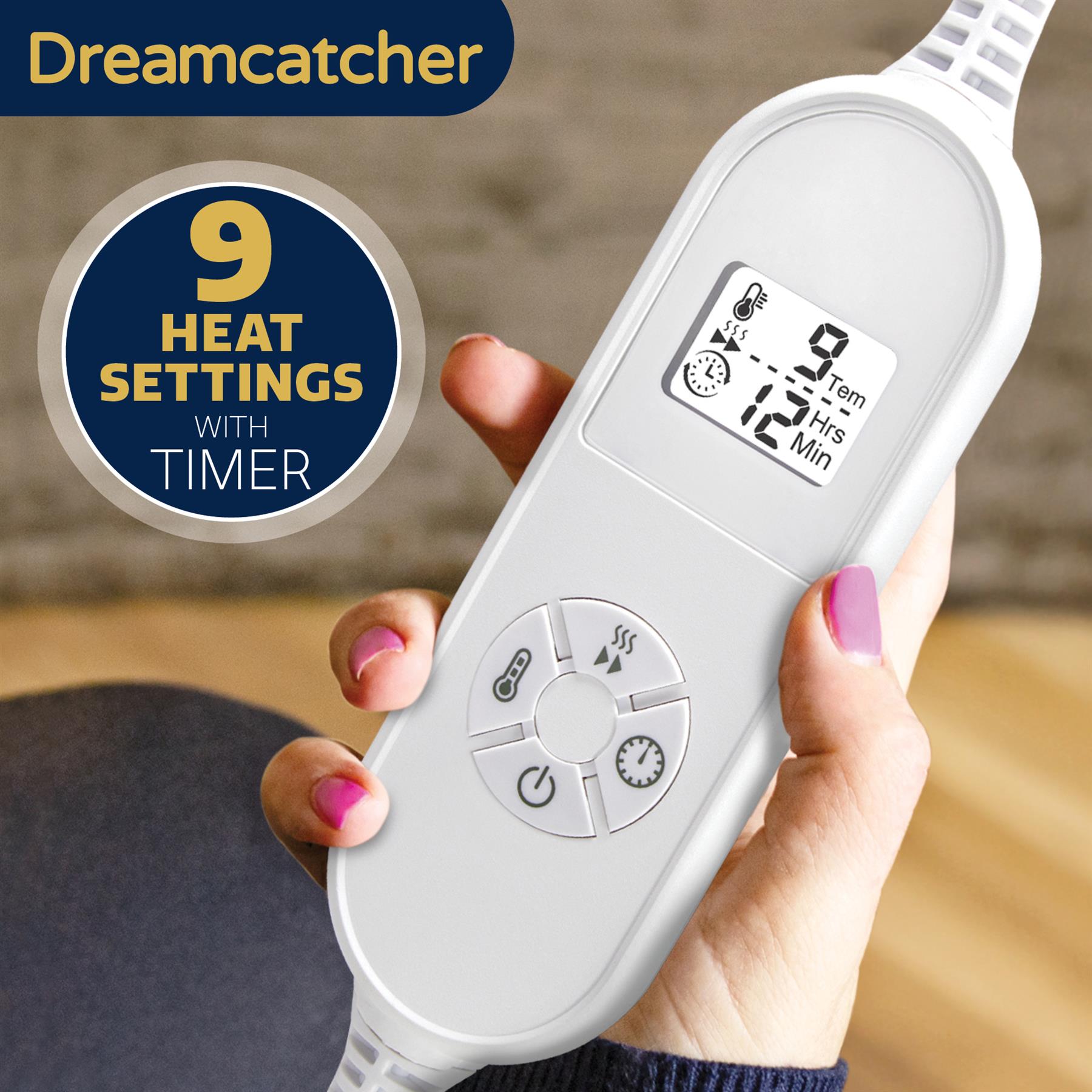 Electric Heated Throw Large Fleece Warm Blanket Washable Timer & Heat Settings - Picture 12 of 32