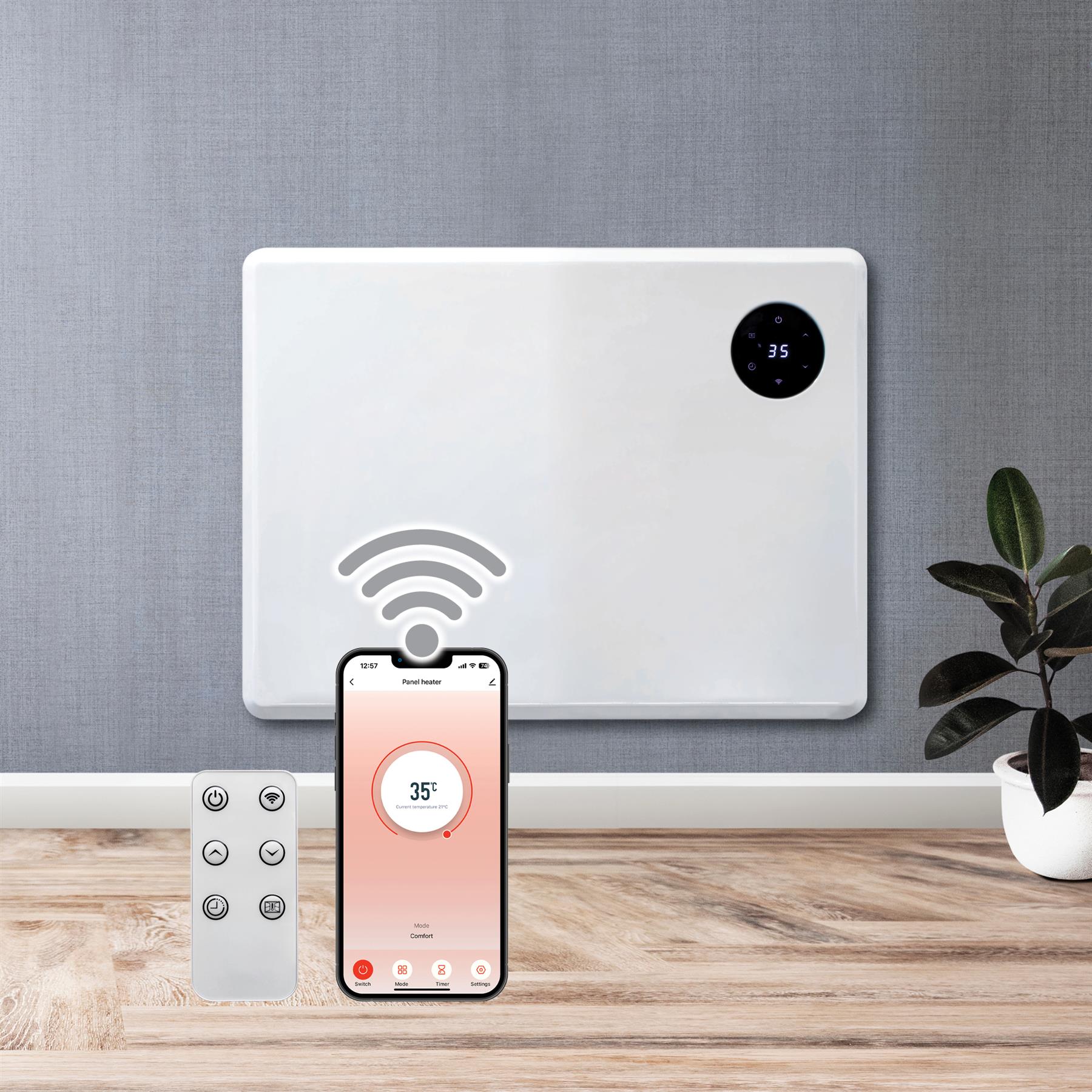 WIFI Electric Panel Heater Wall Mounted or Portable Heater Timer & Thermostat - Picture 16 of 55