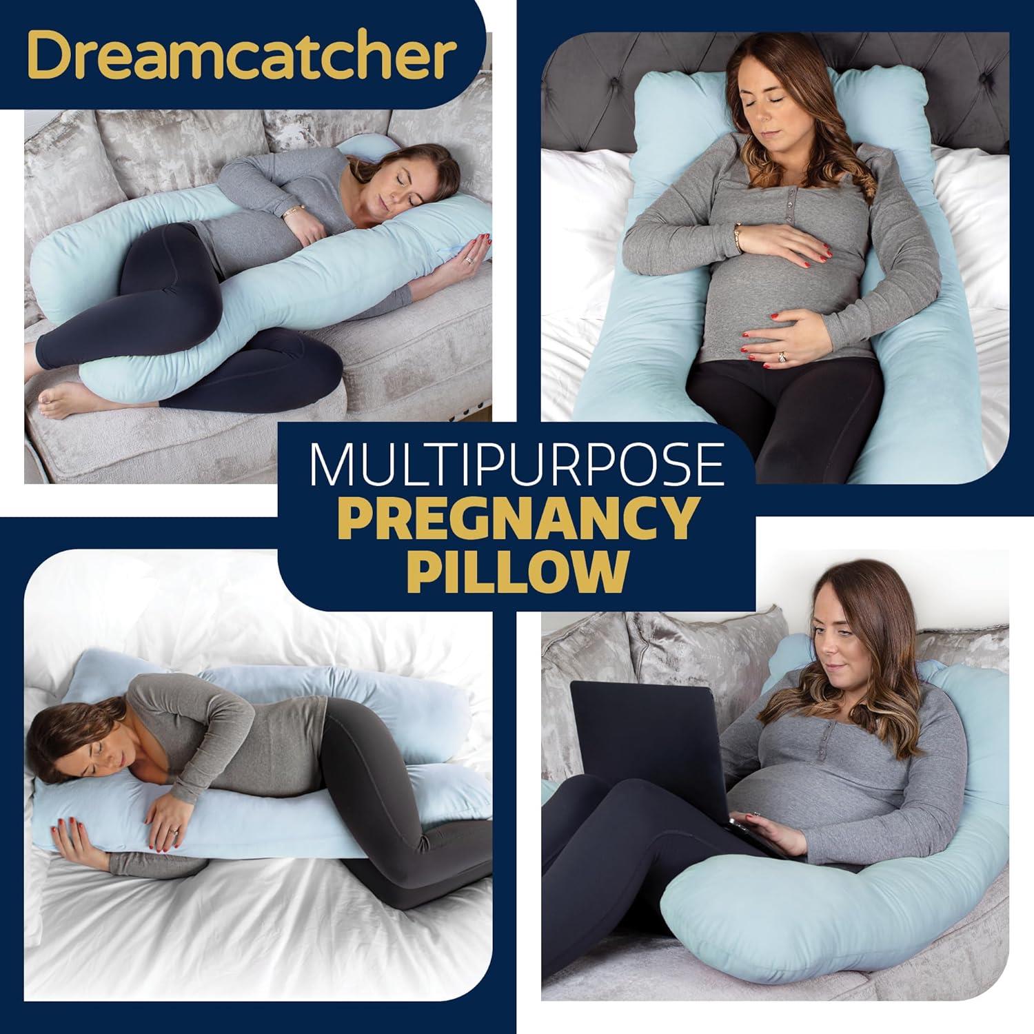 U Shape Maternity Pregnancy Pillow Full Body Support Nursing Pink Blue Grey - Picture 17 of 29