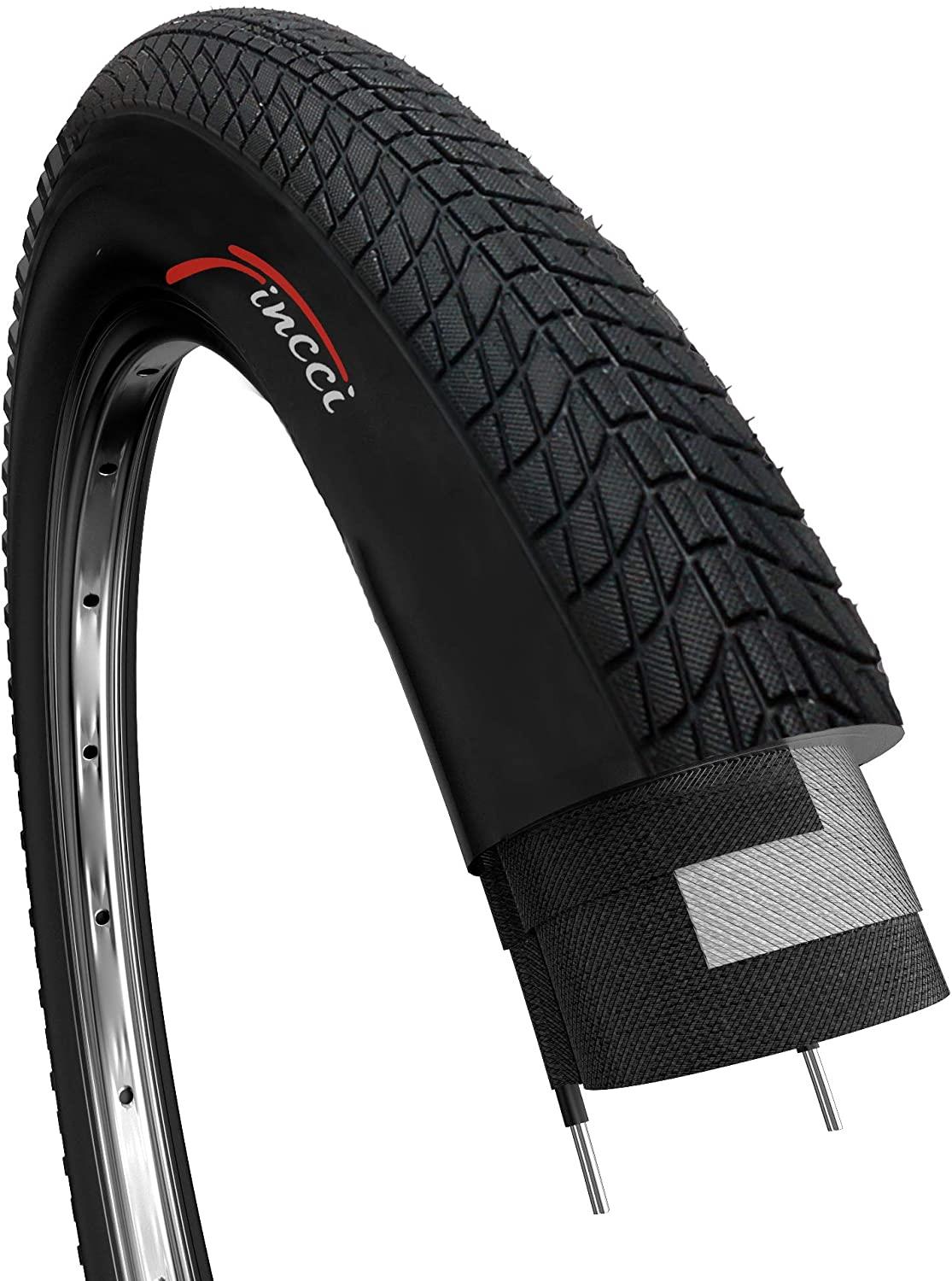 Fincci Pair 20 x 1.75 Tyres BMX MTB Mountain Offroad or Kids Childs Bike Bicycle