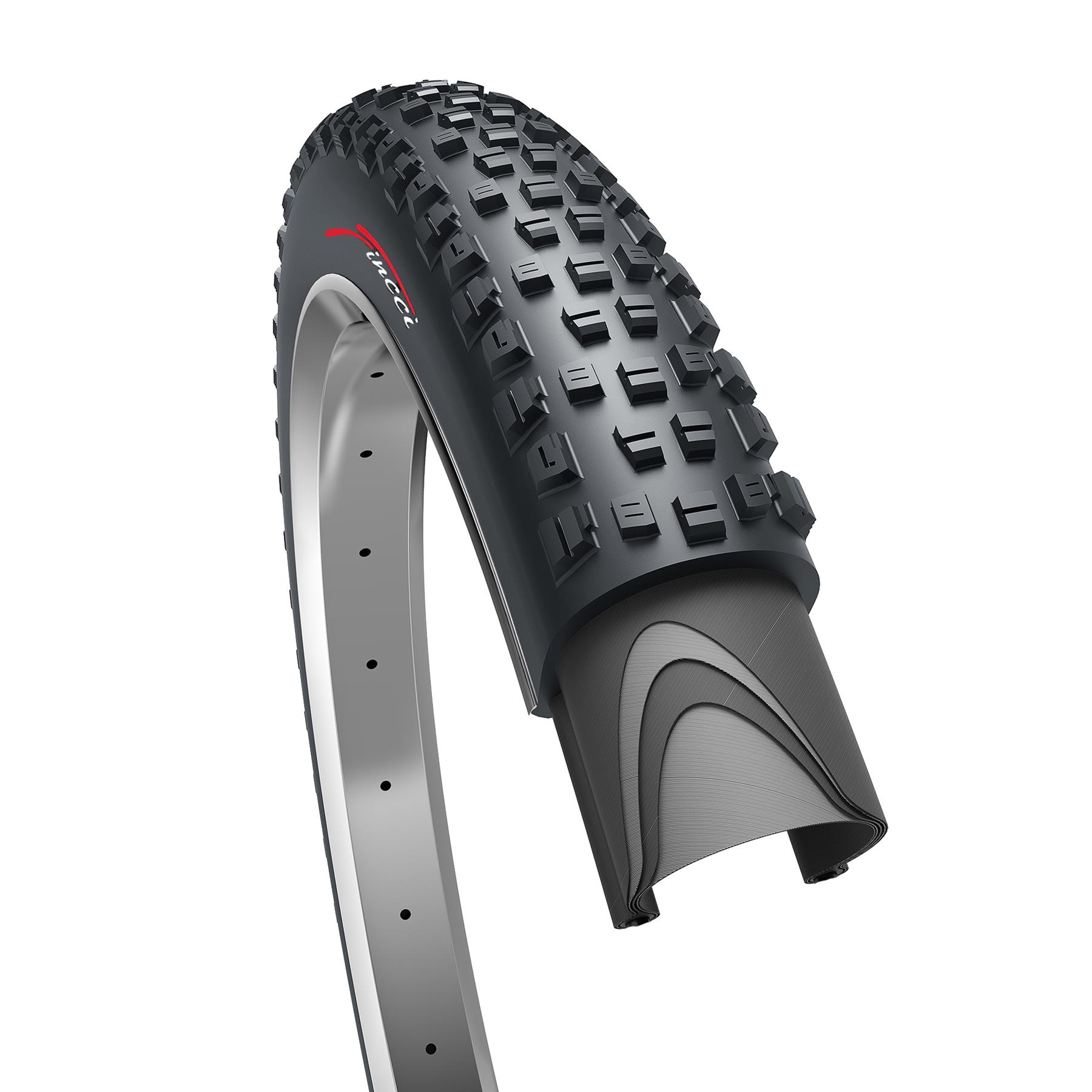 Coppia di Fincci Pieghevole Road Mountain MTB Mud Offroad Bicicletta Pneumatici 26 x 2,25