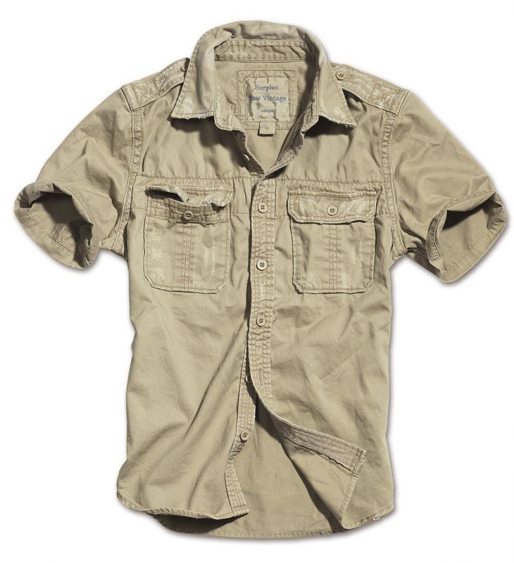 SURPLUS MILITARY MENS SHIRT RAW VINTAGE CLASSIC STYLE SHORT SLEEVE 100% COTTON | eBay