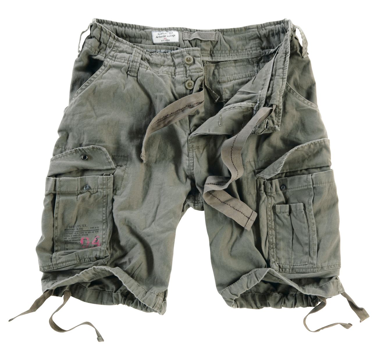 SURPLUS AIRBORNE CARGO SHORTS MENS ARMY VINTAGE COMBAT WORK WEAR KNEE