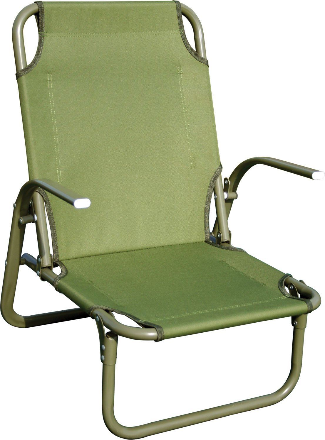 HIGHLANDER KIRKIN STEEL FOLDING BEACH CHAIR CAMPING COMPACT STRONG SEAT