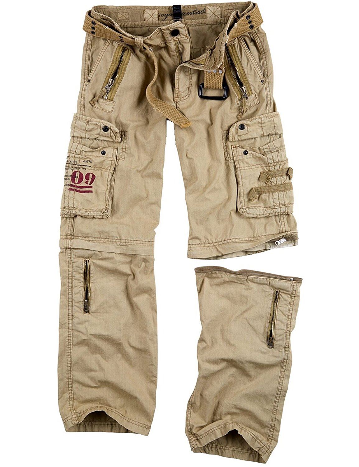 Surplus Raw Vintage Royal Outback Trousers Cargo Zip off /& Shorts in One
