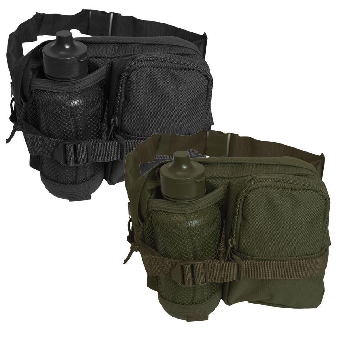 MIL-TEC TACTICAL WAIST BAG BELT PACK POUCH WITH CANTEEN TRAVEL TREKKING HIKING