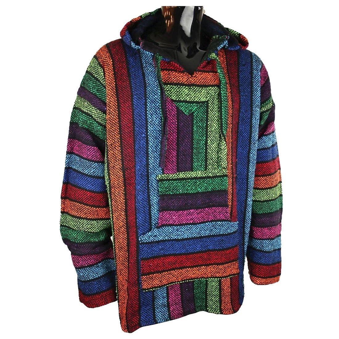 SIESTA MEXICAN BAJA HIPPIE FESTIVAL SURF HOODIE JERGA RUG JUMPER eBay