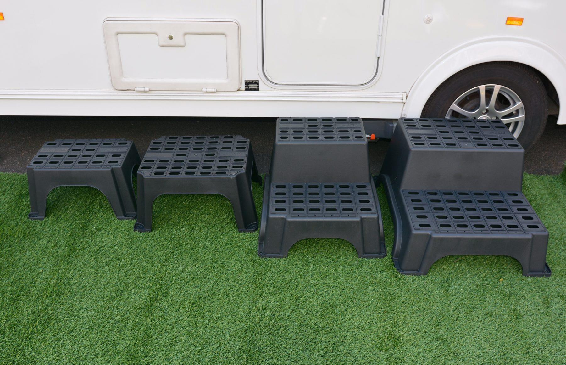Plastic Double Steps Milenco Heavy Duty NonSkid Caravan Motorhome eBay