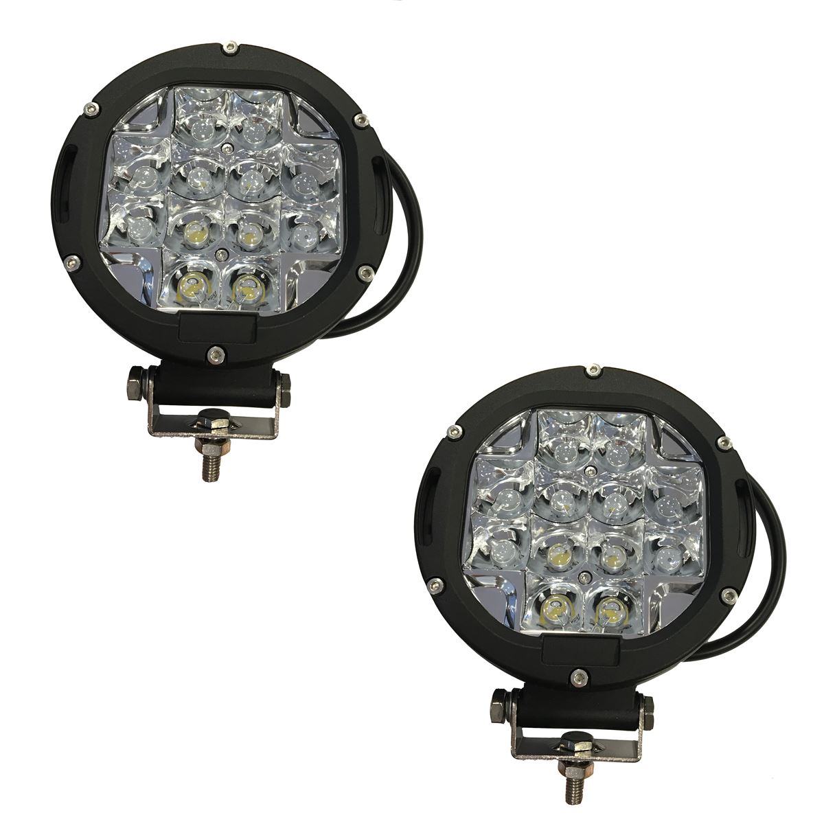 Raptor 4x4 Tornado 60W LED Pair Spot Lights Off Road Driving Lamp 6" Black eBay