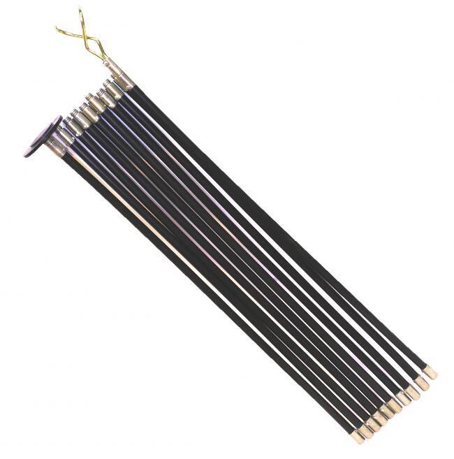 Drain Rod Set 12 Piece 9m long Rods Unblock Drains Septic Tanks