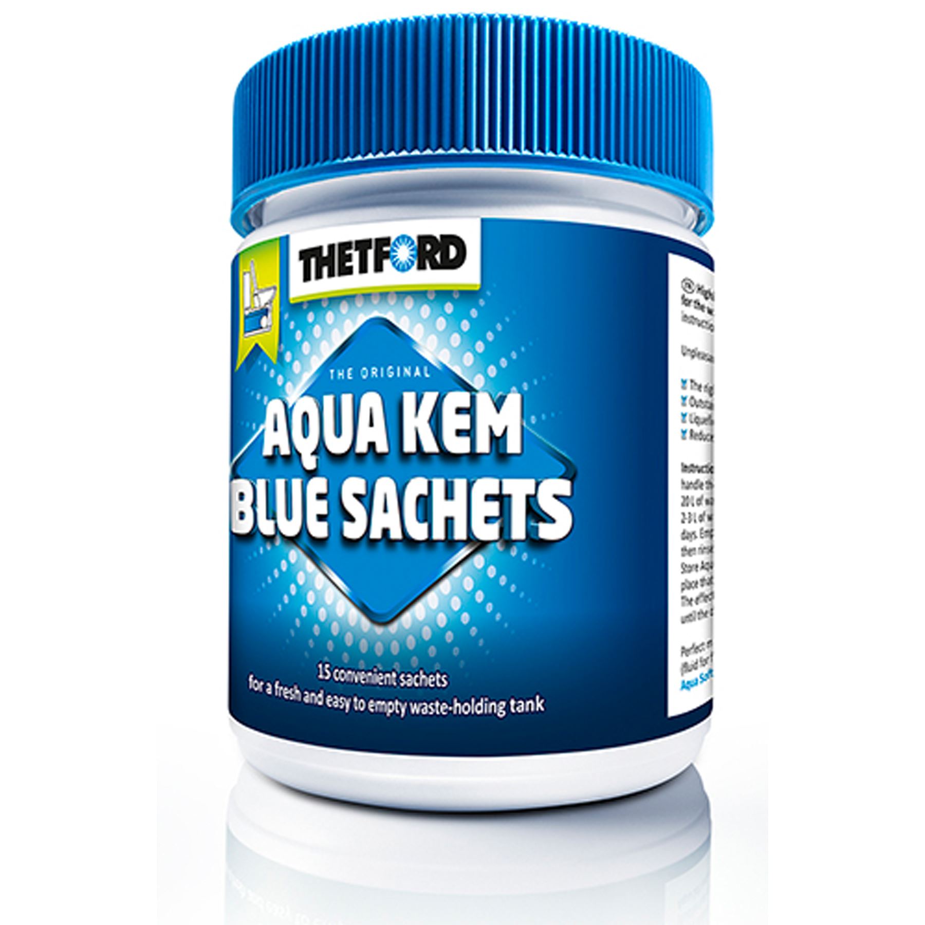 Thetford Aqua Kem Chemical Toilet Blue Bags 15 Sachets Motorhome