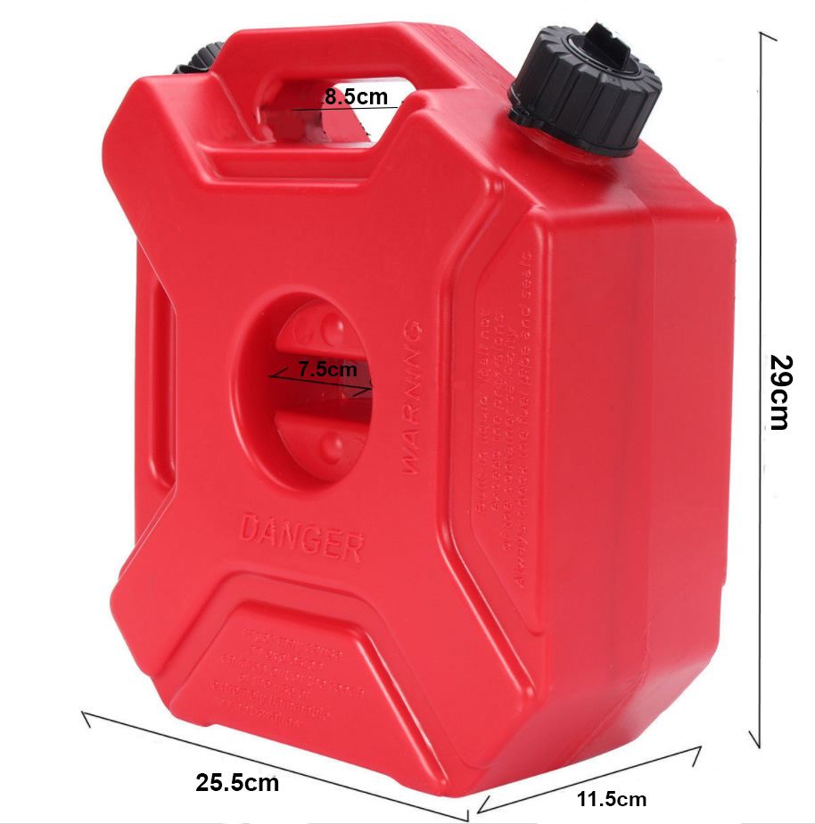 5L 5 Litre Fuel Tank Roof Rack Jerry Can Plastic Carrier Petrol Spout