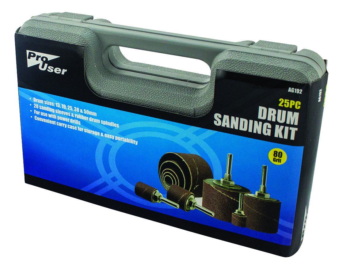 25pc Drum Sanding Kit DIY Sanding Woodwork Wood Spindles 5017403104247