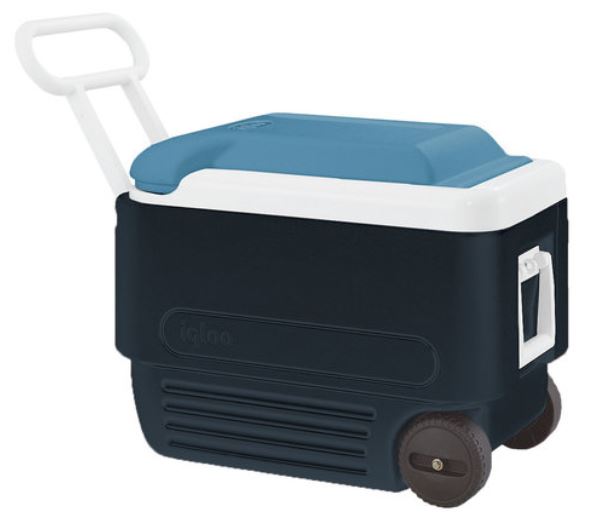 Igloo MaxCold Roller Cool Box 38 Litre Cooler Fishing Camping Caravan