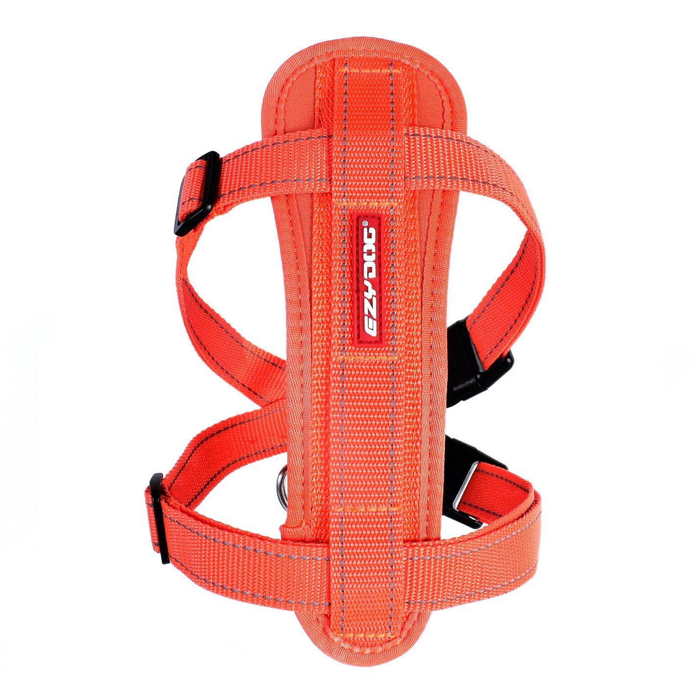 EzyDog Classic Chest Plate Harness, Medium, Blaze Orange Soft Padded