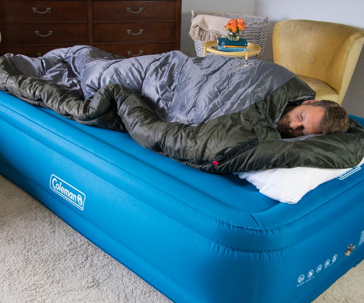 Coleman Extra Durable Airbed Raised Double Mattress Camping Guest Bed