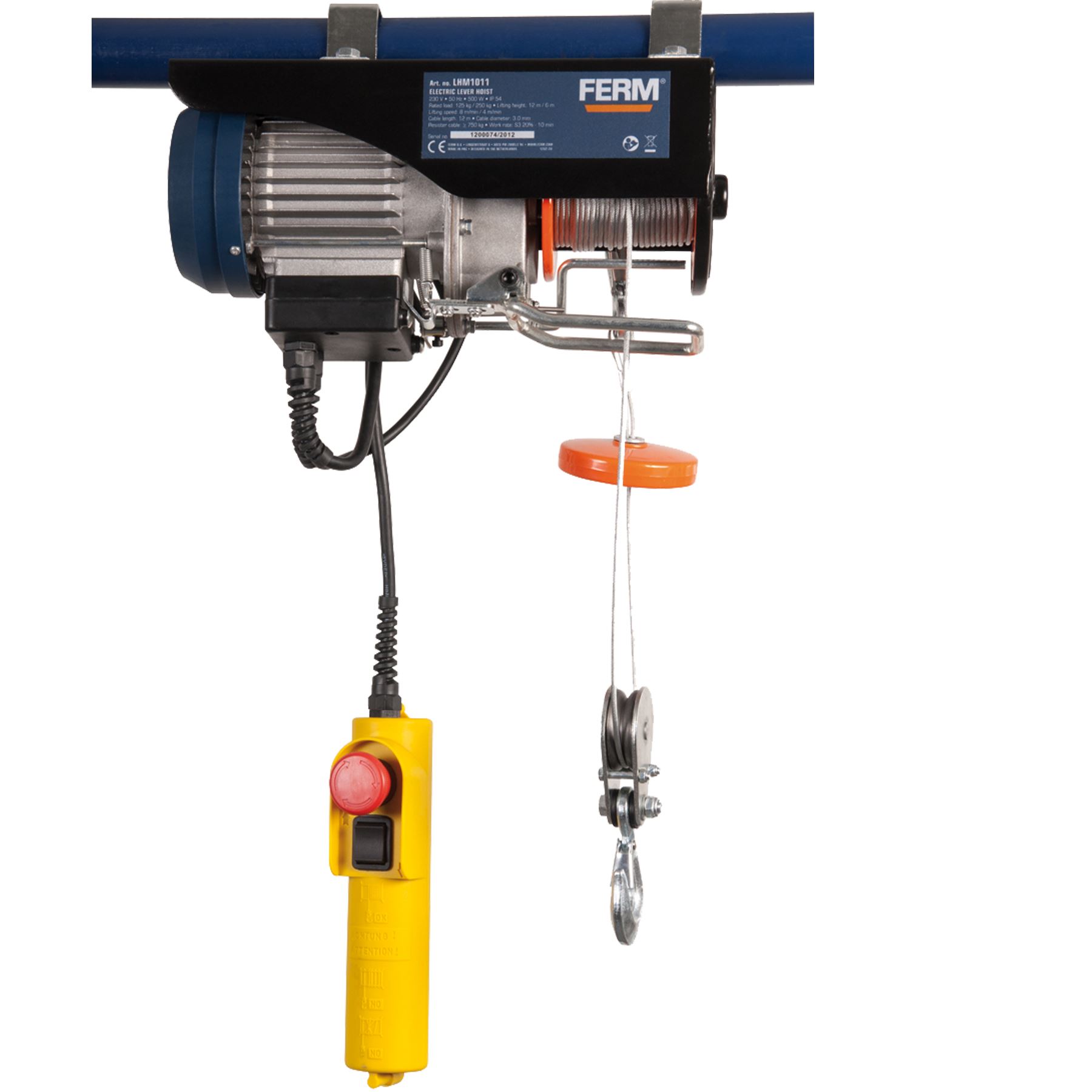 Ferm Electric Lever Hoist Scaffold Garage Pulley 12m 250kg eBay