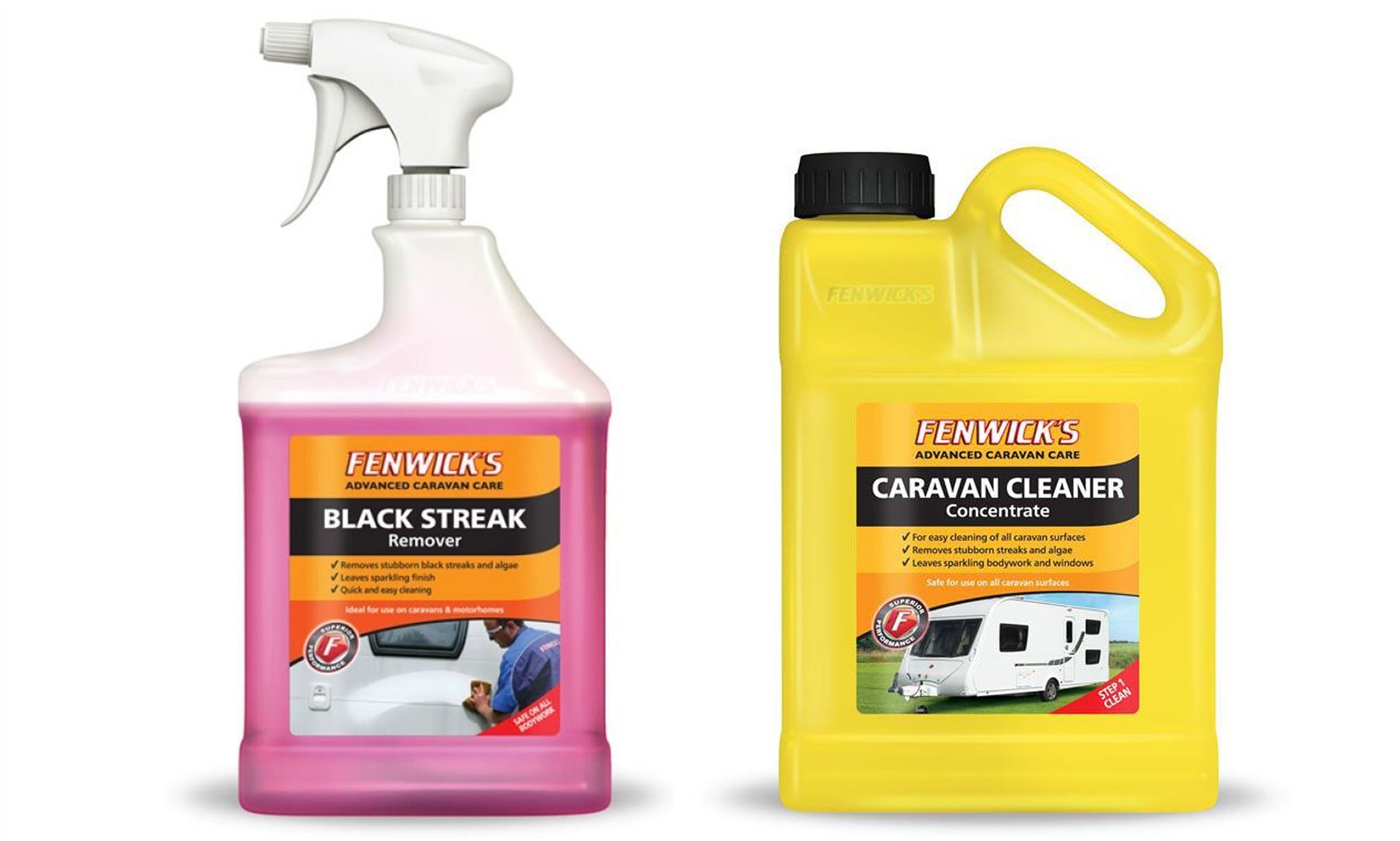 Fenwicks Caravan Cleaner 1 Litre & Black Streak Remover 1 Litre Pack eBay