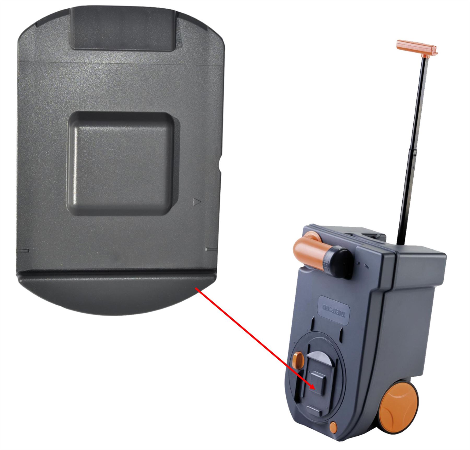 Thetford C250 C260 Cassette Toilet Sliding Cover Grey Caravan 50571806