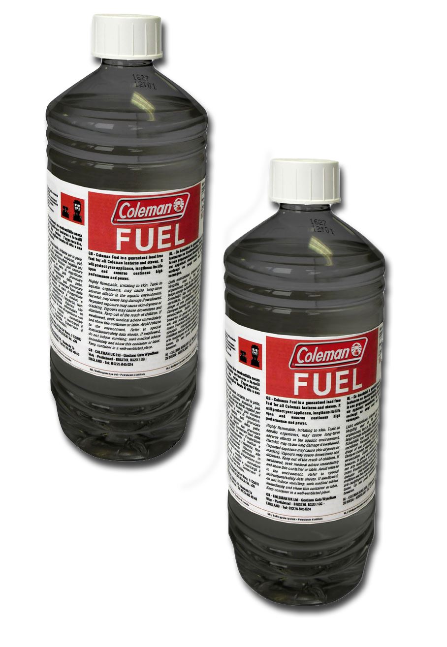 Coleman Liquid Lead Free Fuel 2 x 1L Bottles for Dual Fuel Stoves and