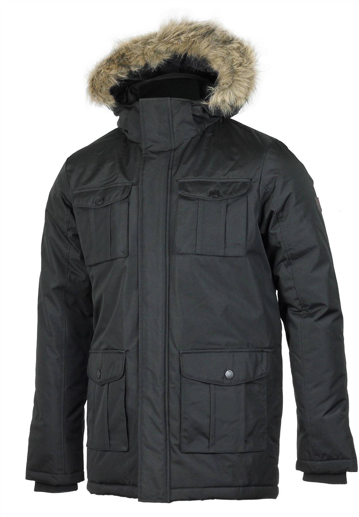 Mens Brave Soul Military Parka Coat Padded Winter Heavy Duty Warm