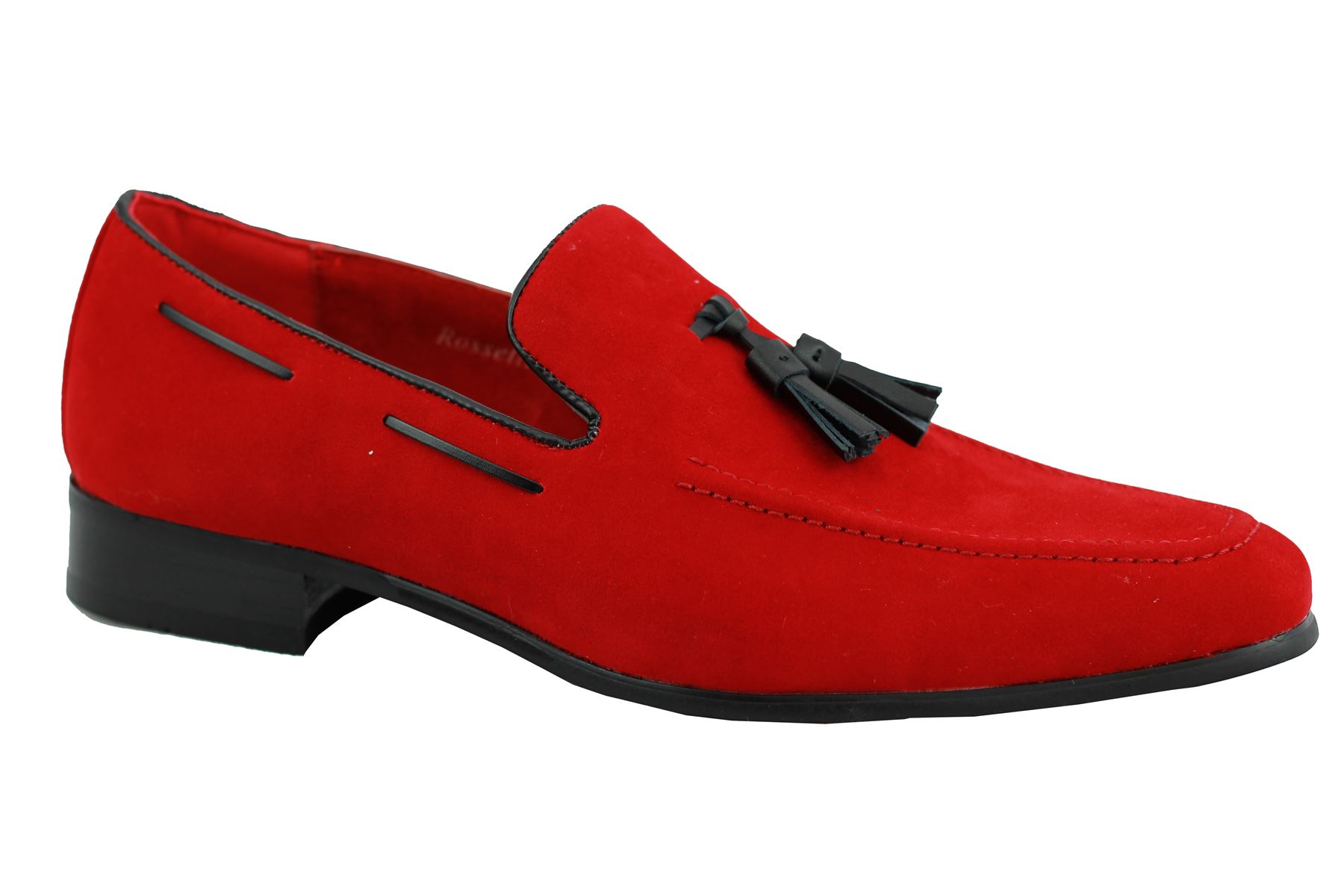 Men's Smart Suede Leather Tassel Heel Loafer Slip on ...