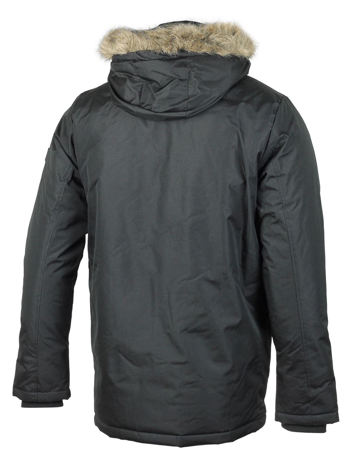 Mens Brave Soul Military Parka Coat Padded Winter Heavy Duty Warm