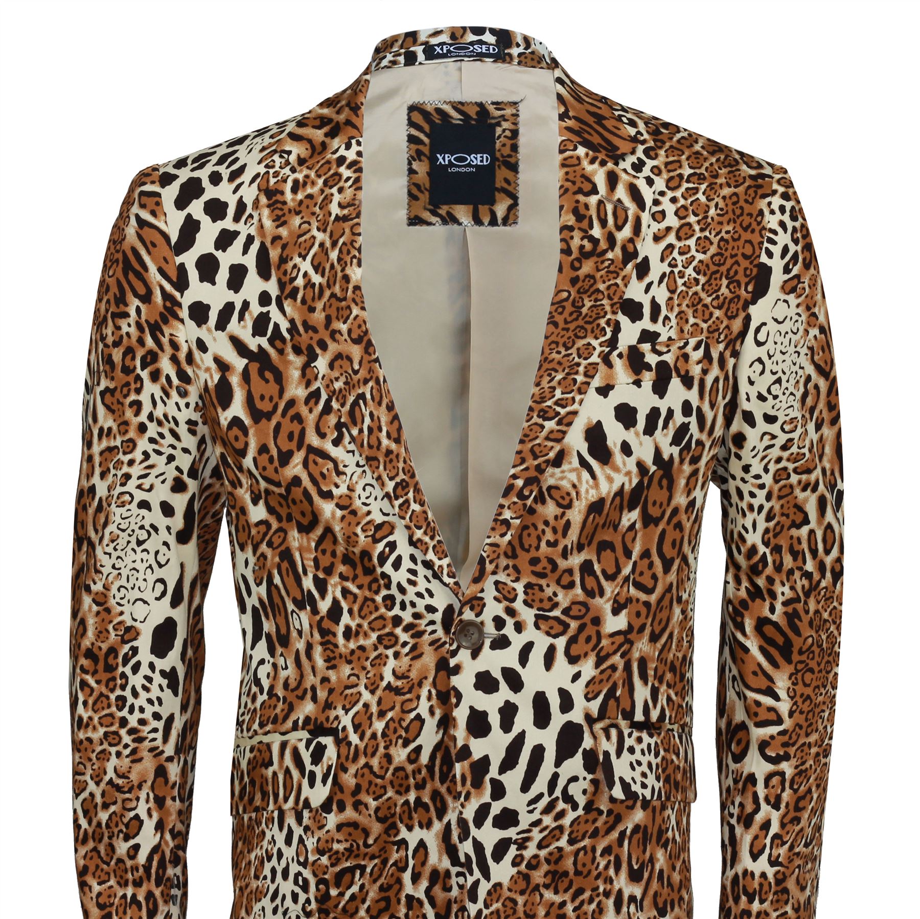 Mens Tiger Rosette Deep Gold Printed Italian Designer Suit Jacket Fitted Blazer eBay