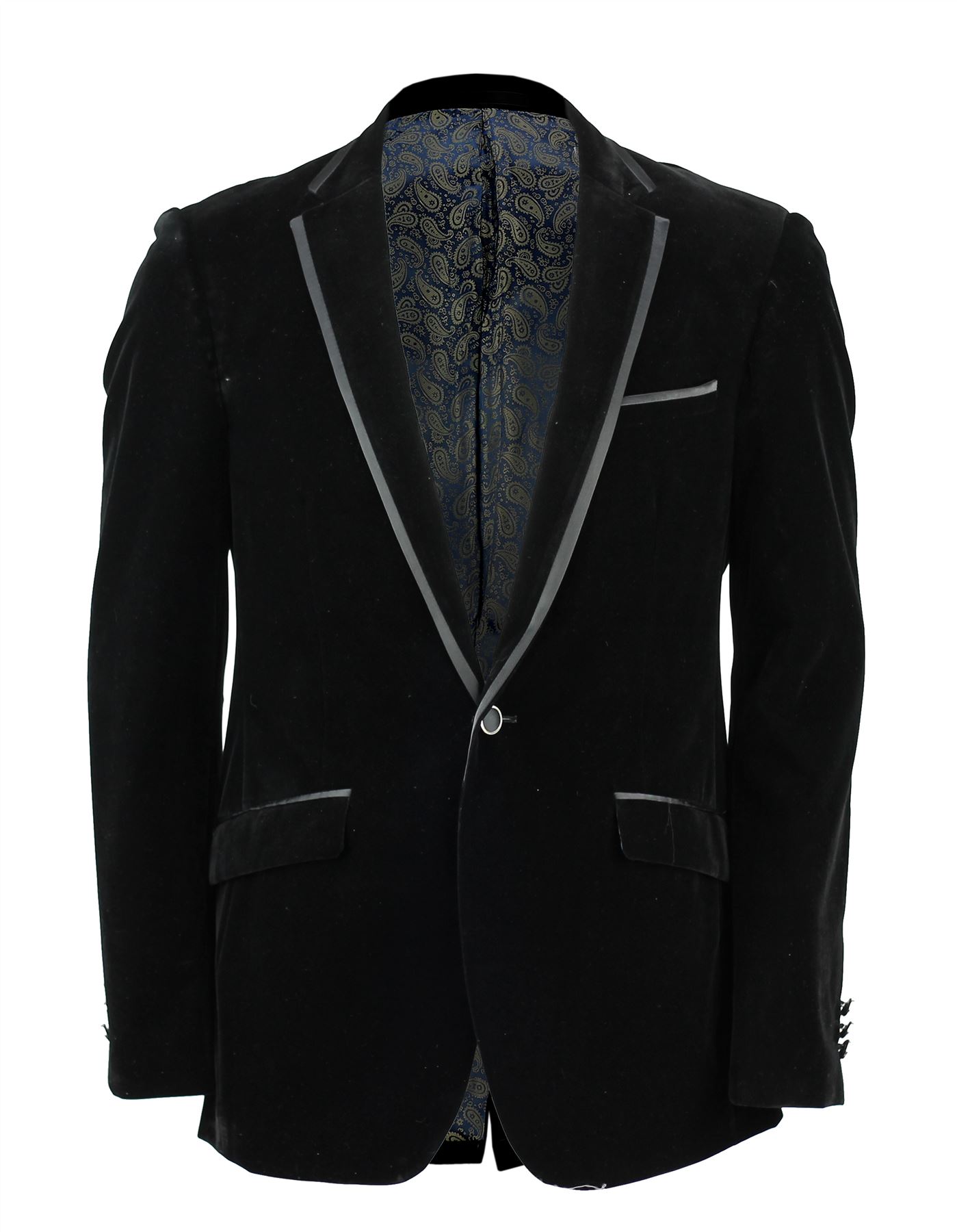 mens black velvet coat