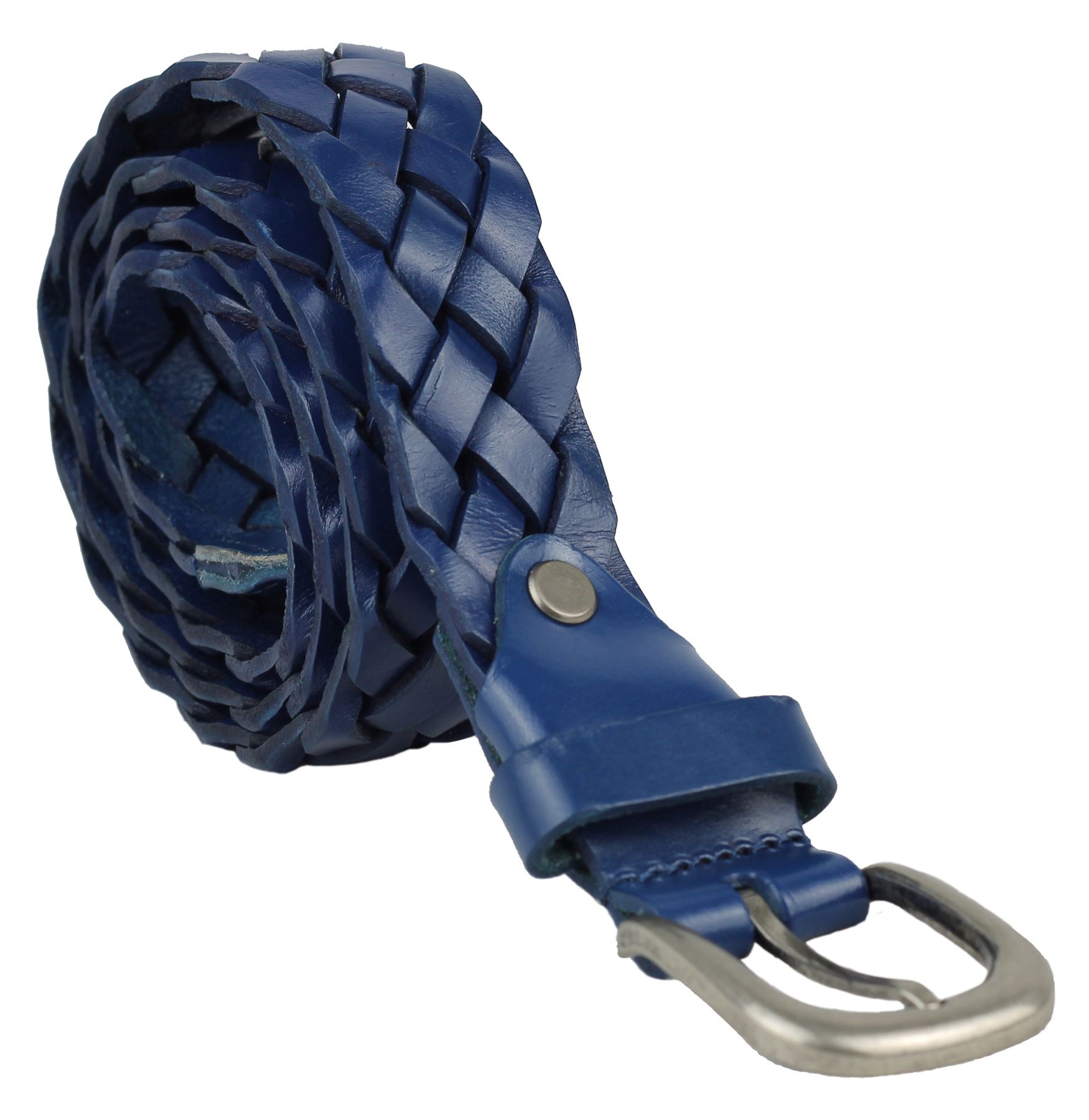 Unisex Plaited Real Leather Weaved & Braided Vintage Mens Belt 4