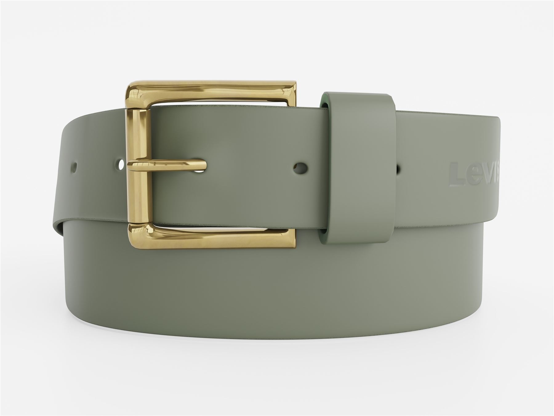 Levi’s Mens 100% Full Grain Bovine Leather Belt ~ Heritage olive - Picture 2 of 4