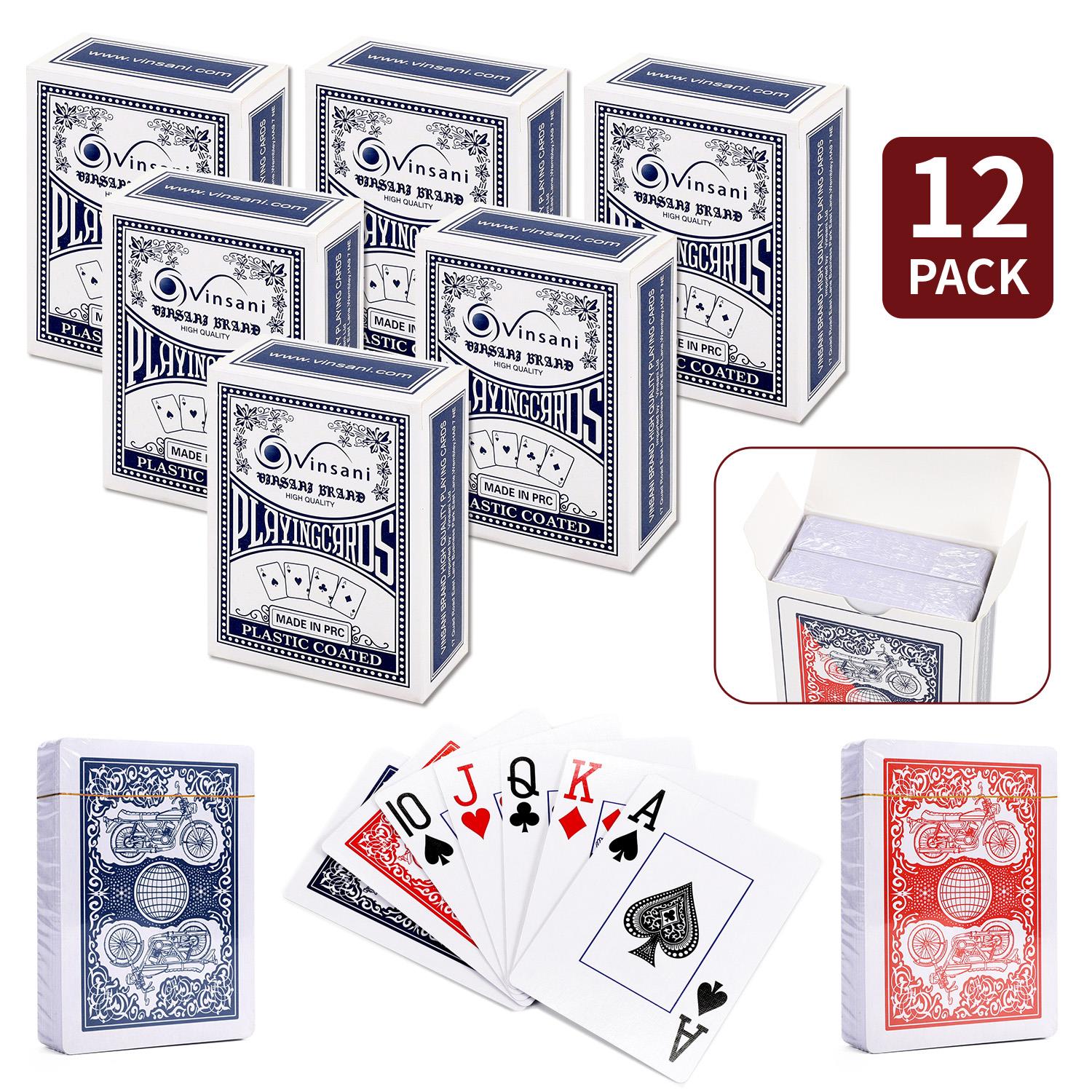 Vinsani Traditional Motorbike Poker Casino Plastic Coated Playing Cards Decks - Picture 49 of 49