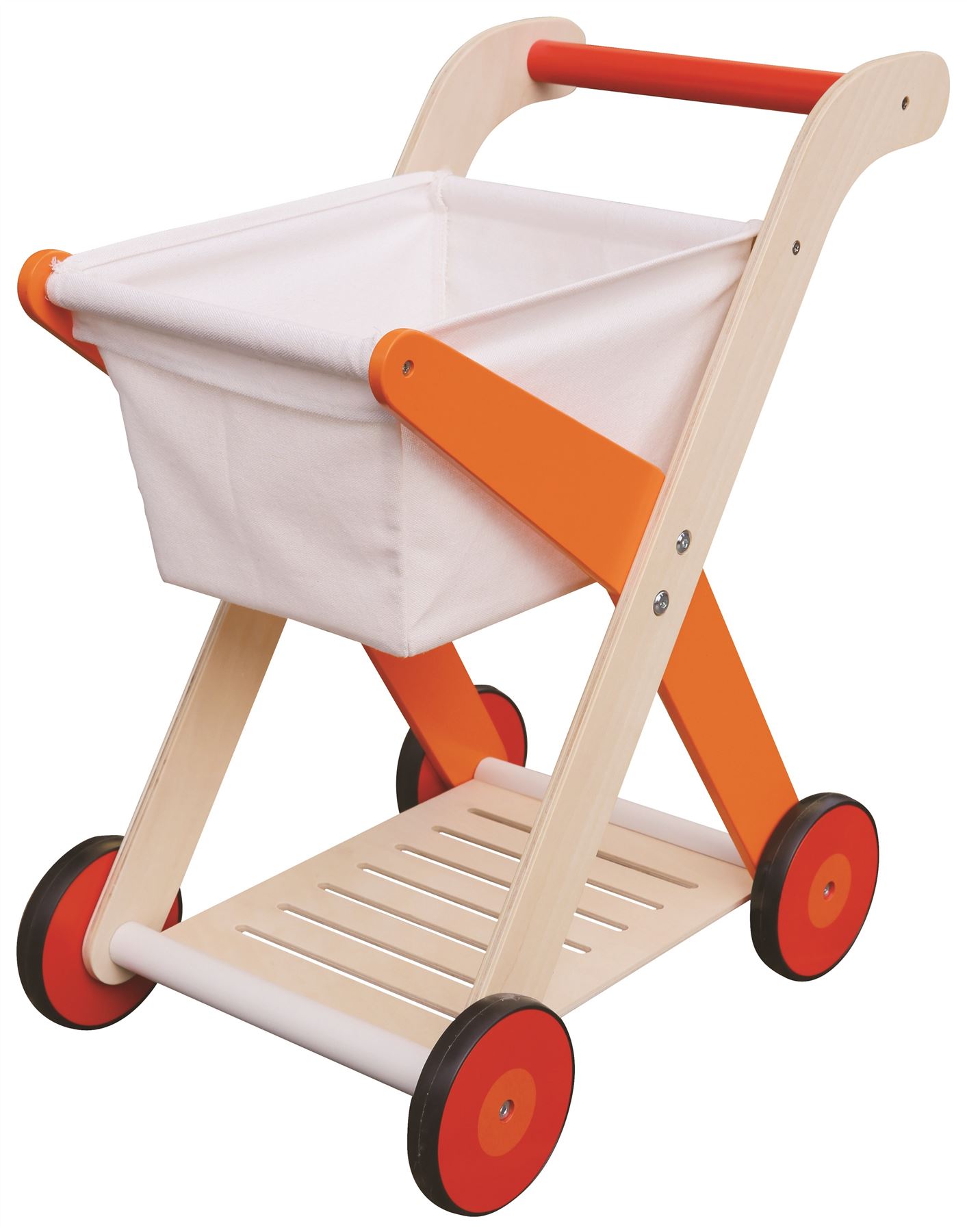 kids wooden shopping cart