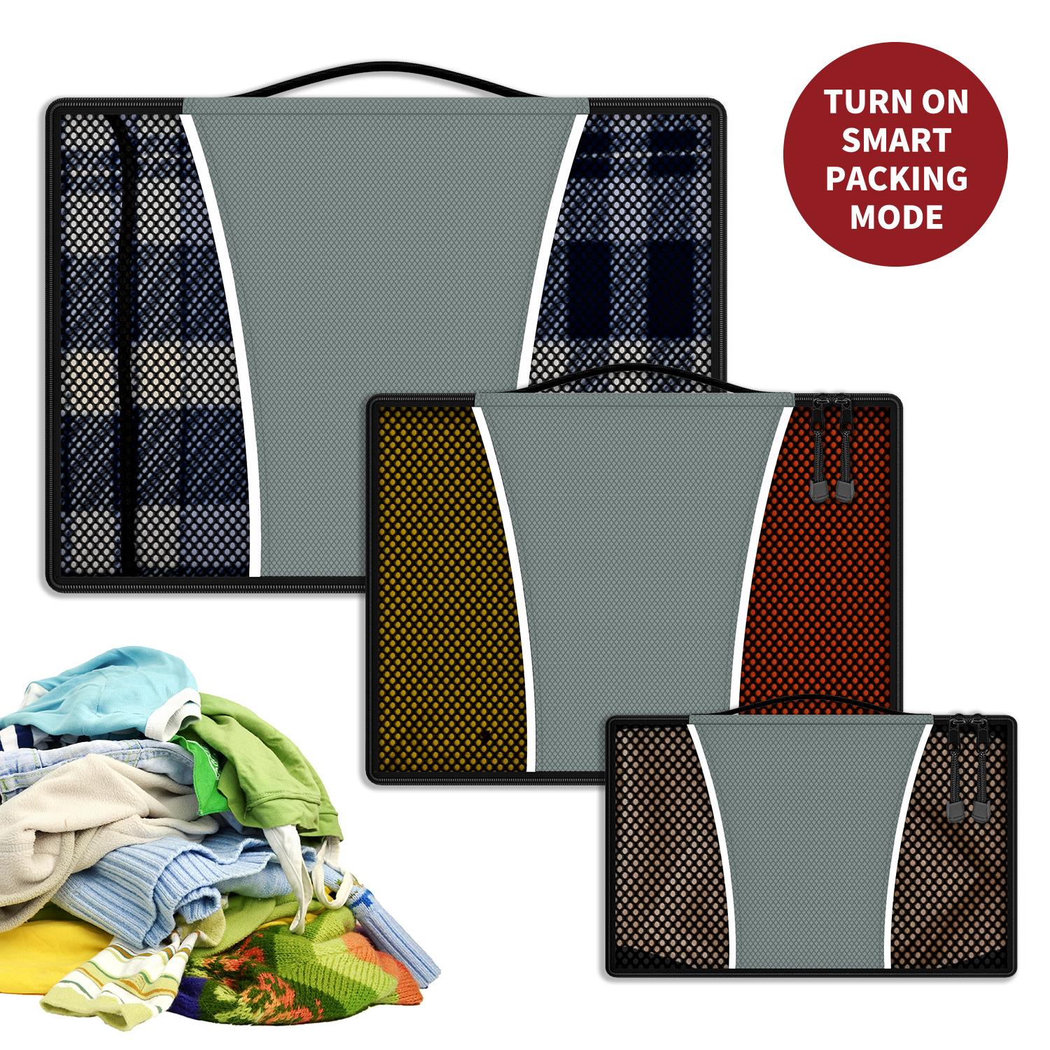 Vinsani 3 Piece Packing Cubes Set Suitcase Travel Organiser Essentials - Picture 29 of 60