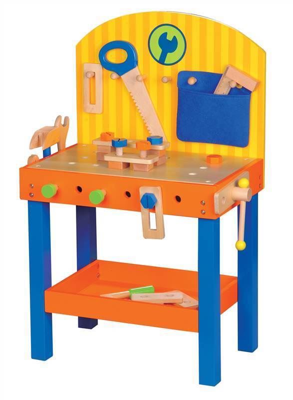 Lelin Children Kids 30 Pieces Wooden Carpenter Builder Work Diy