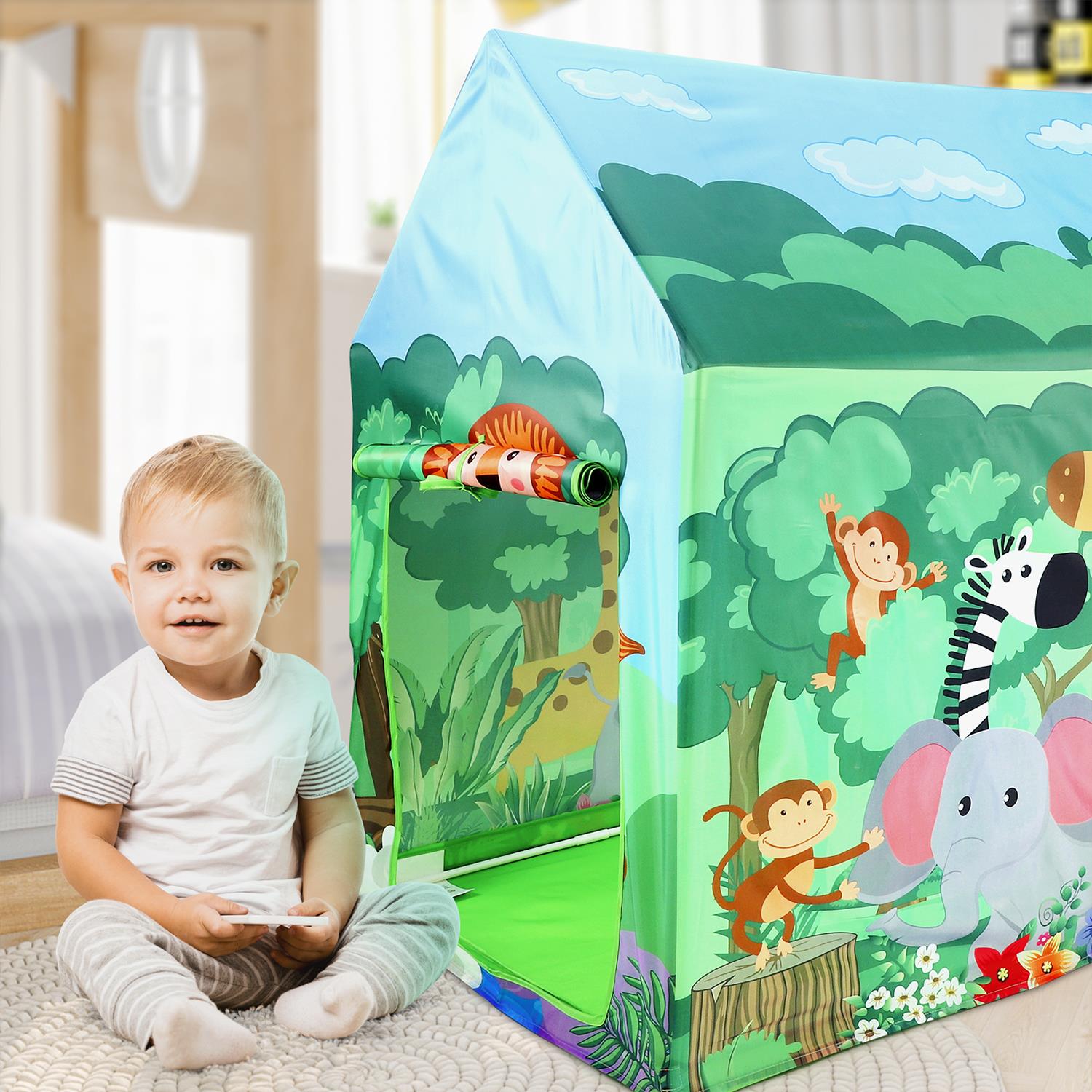 SOKA Playhouse for Kids Indoor Outdoor Foldable Play Tent Home Camping Beach - Produktbild 1