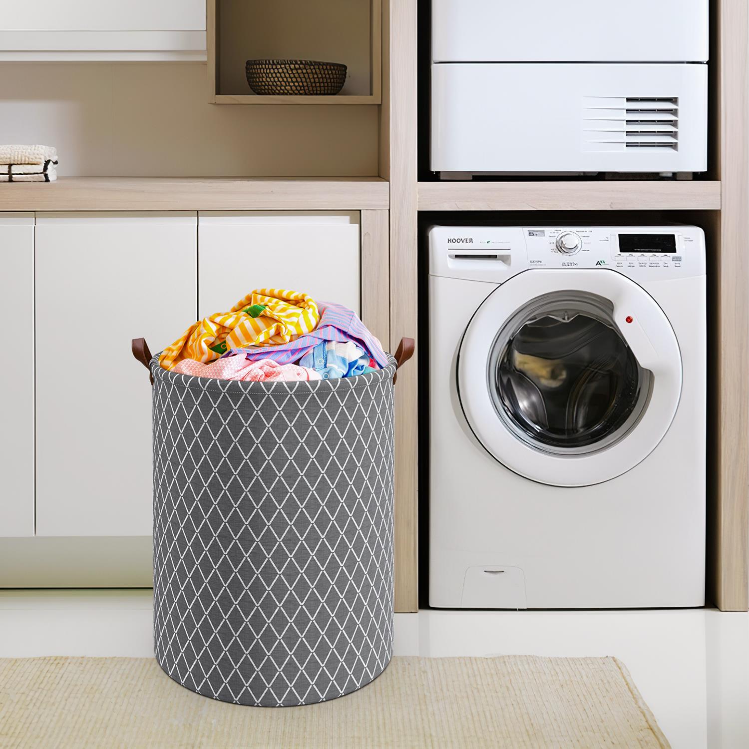 Vinsani Freestanding Laundry Basket Storage Sorter with Drawstring Lid - Picture 17 of 111