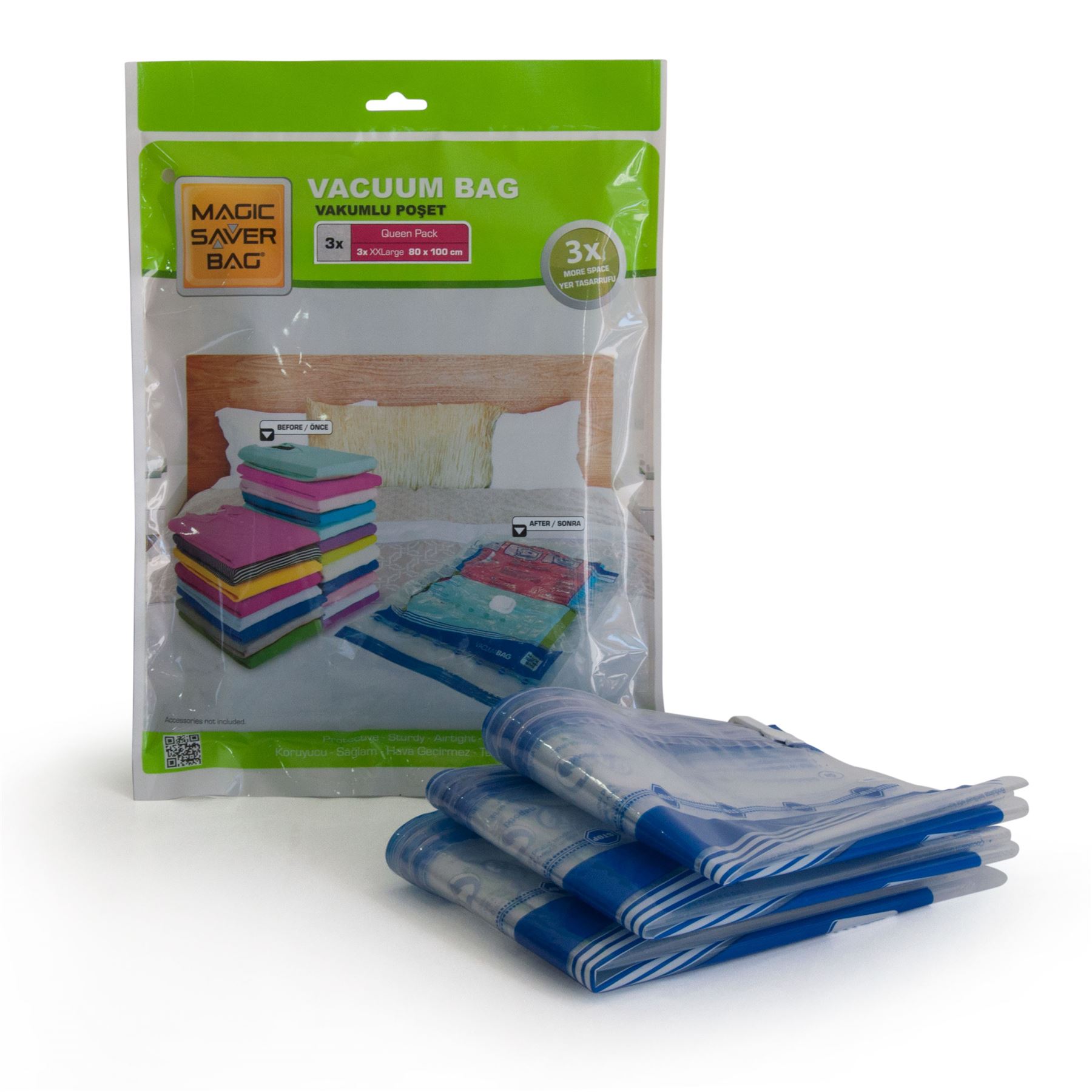 Magic Saver Bag [King / Queen / Super Pack] Transparent Vacuum Storage