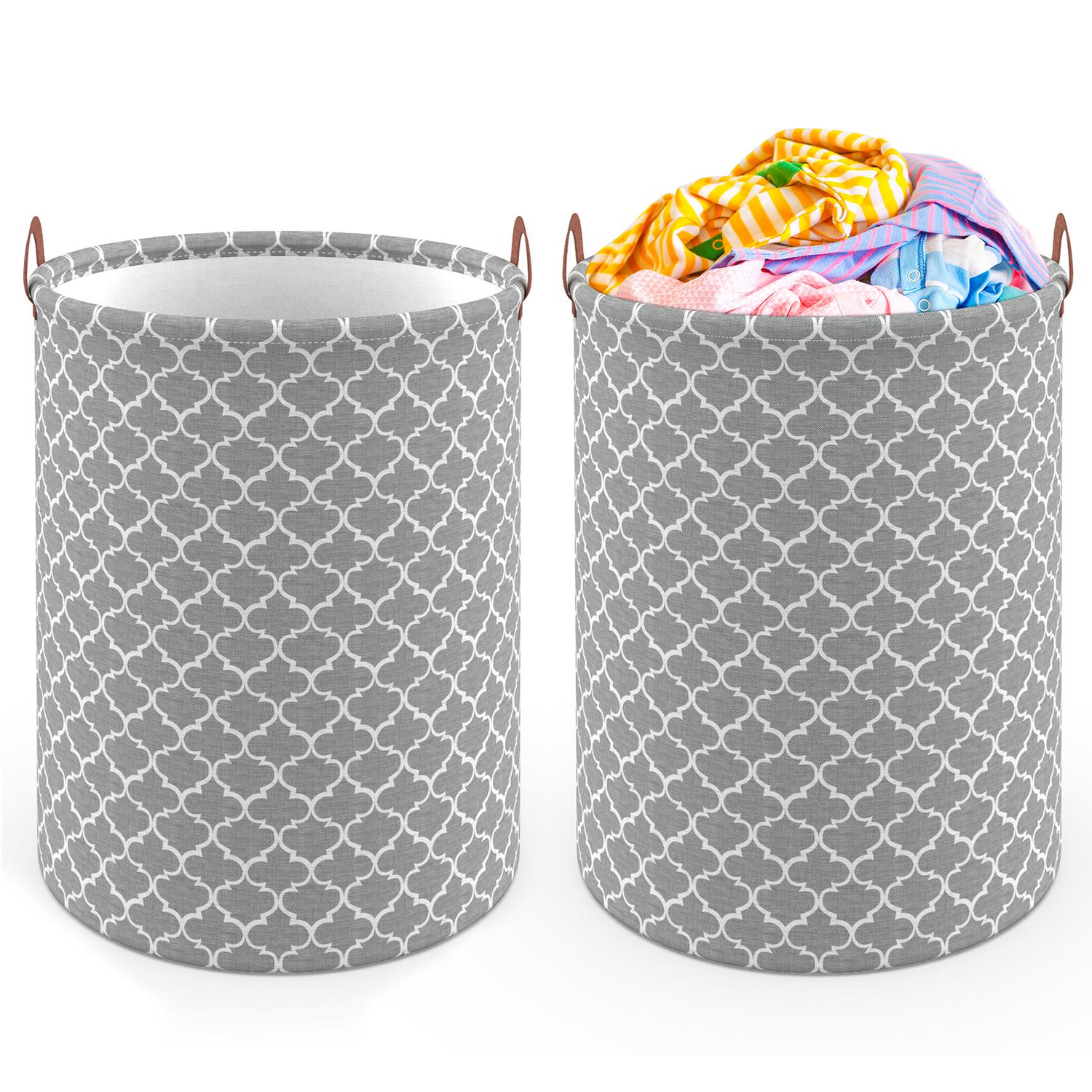 Vinsani Freestanding Laundry Basket Storage Sorter with Drawstring Lid - Picture 54 of 111