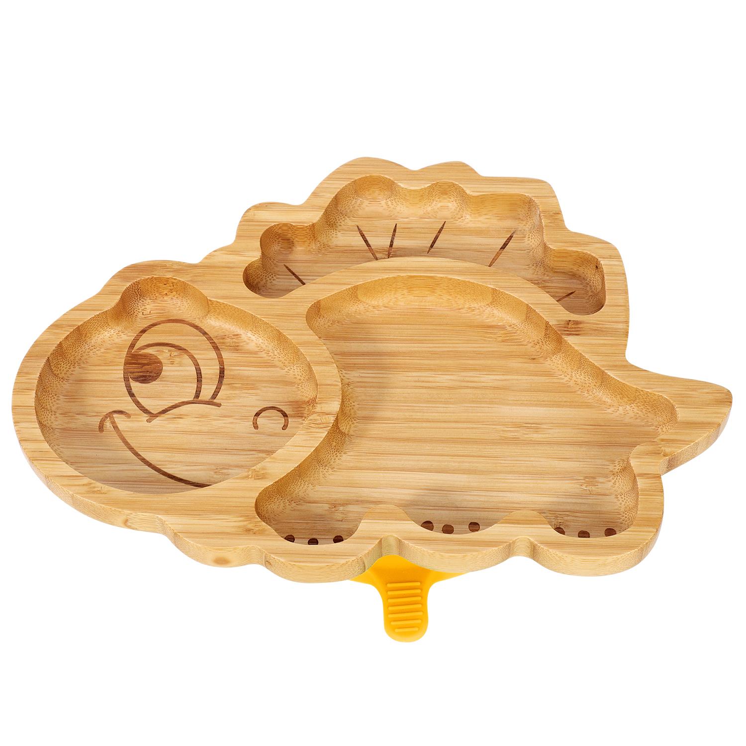 Vinsani Bamboo Dinosaur Plate Bowl & Spoon Set Suction Bowl Stay-Put Design - Picture 71 of 73