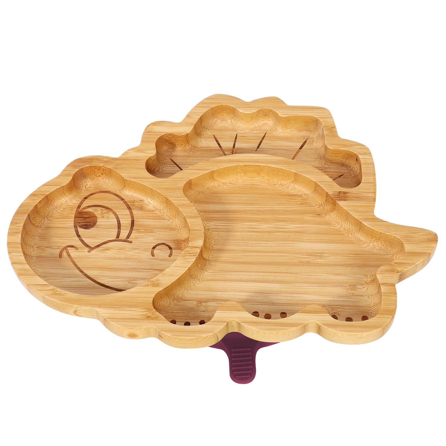 Vinsani Bamboo Dinosaur Plate Bowl & Spoon Set Suction Bowl Stay-Put Design - Picture 59 of 73